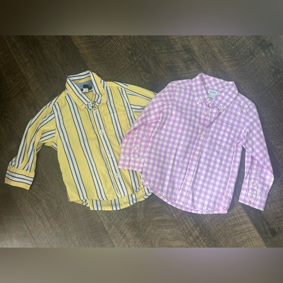 Carters Boys Purple Button Up and Baby Gap Button Up TWO FOR ONE - Picture 1 of 8